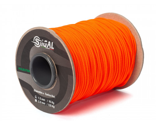 Линь SIGALSUB ORANGE FLUO POLYESTER 1.5 мм, цена за метр