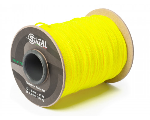 Линь SIGALSUB YELLOW FLUO POLYESTER 1.5 мм, цена за метр