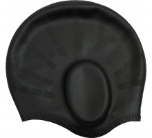 Шапочка для плавания CRESSI SILICONE EAR CAP, черная (с отсеками для ушей)