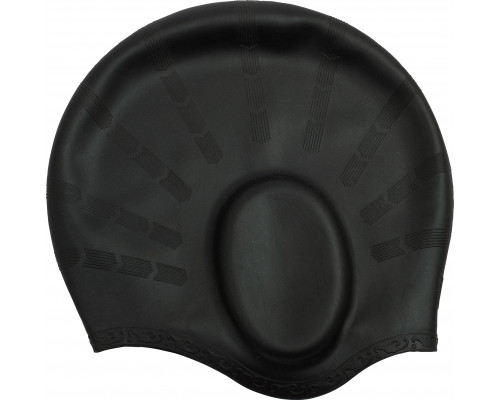 Шапочка для плавания CRESSI SILICONE EAR CAP, черная (с отсеками для ушей)
