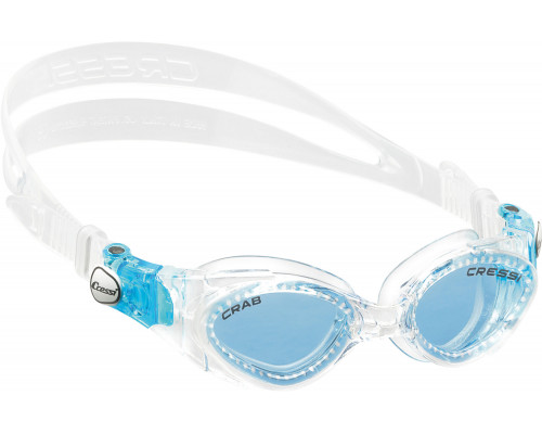 Очки детские CRESSI CRAB KID, прозрачная рамка/прозрачный силикон, голубые линзы