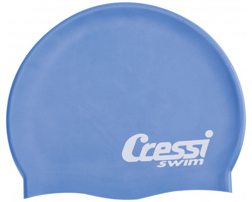 Шапочка для плавания CRESSI SILICONE CAP KIDS, детская, голубая