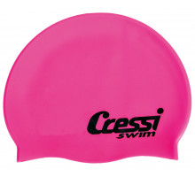 Шапочка для плавания CRESSI SILICONE CAP KIDS, детская, розовая