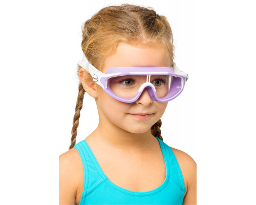 Очки детские CRESSI BALOO, лилово-белая рамка/белый силикон