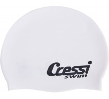 Шапочка для плавания CRESSI SILICONE CAP KIDS, детская, белая