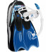 Набор для снорклинга CRESSI PALAU BAG, синий, ласты PALAU + маска MAREA + трубка GAMMA + сумка