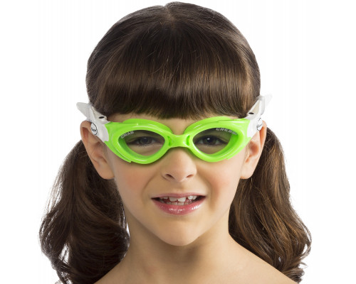 Очки детские CRESSI CRAB KID, зеленая рамка/белый силикон