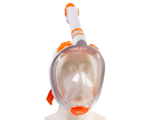Полнолицевая маска SCORPENA SWIM, оранжевая, размер S