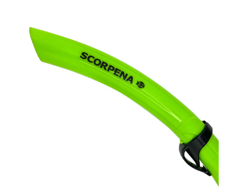 Трубка SCORPENA E2, с клапаном, неоново-зеленая