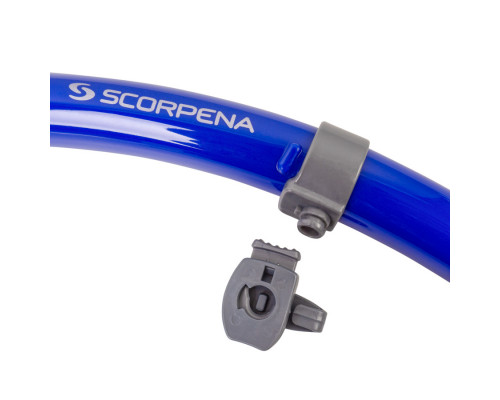 Трубка SCORPENA N2, двухклапанная, прямая, синяя