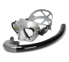 Набор для плавания C4 FALCON ANTIFOG SILVER, маска, трубка, сумка
