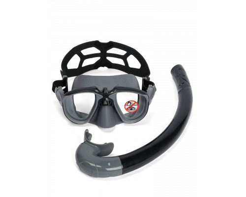 Набор для плавания C4 MARTIAN GRAY, маска, трубка, сумка