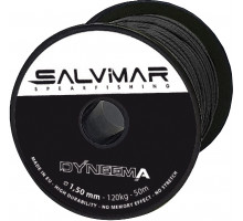 Линь SALVIMAR DYNEEMA, черный, диам. 1.5 мм, 120 кг, катушка 50 м