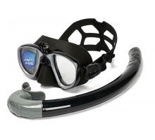Набор для плавания C4 MARTIAN ANTIFOG BLACK CAM, маска, трубка, сумка
