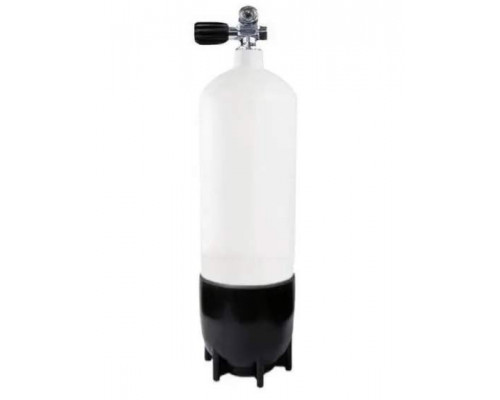 Баллон VITKOVICE CYLINDERS стальной 15л 230бар 204мм, вентиль М25х2 232бар, с башмаком, белый