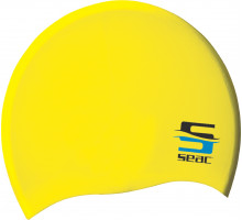 Шапочка для плавания детская SEAC SUB JR SWIM YELLOW, силиконовая