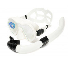 Набор для плавания C4 SKYLINE ANTIFOG WHITE, маска, трубка, сумка