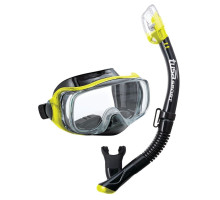 Комплект TUSA IMPREX 3-D DRY, черно-желтый, маска+трубка