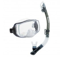Комплект TUSA IMPREX 3-D DRY, черный/прозрачный силикон, маска+трубка