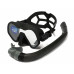 Набор для плавания C4 SKYLINE ANTIFOG BLACK, маска, трубка, сумка