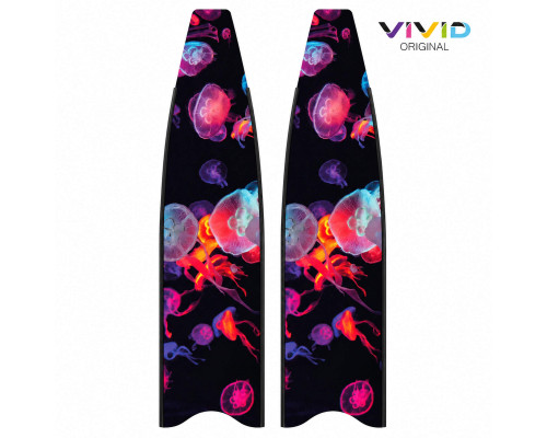 Лопасти стеклопластиковые LEADERFINS LIMITED EDITION JELLYFISH BLACK MEDIUM