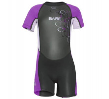 Гидрокостюм BARE TADPOLE SHORTY 2 мм, деский, пурпурный