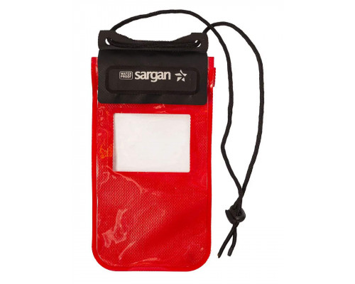 Чехол герметичный SARGAN СУХОВ ОК, с окном под документы и телефон, 12см*18см, красный