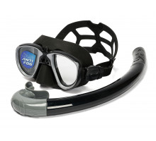 Набор для плавания C4 MARTIAN ANTIFOG BLACK, маска, трубка, сумка