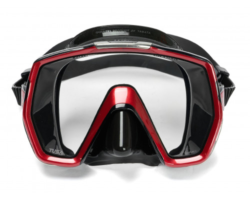 Маска TUSA FREEDOM HD, красная рамка, черный силикон