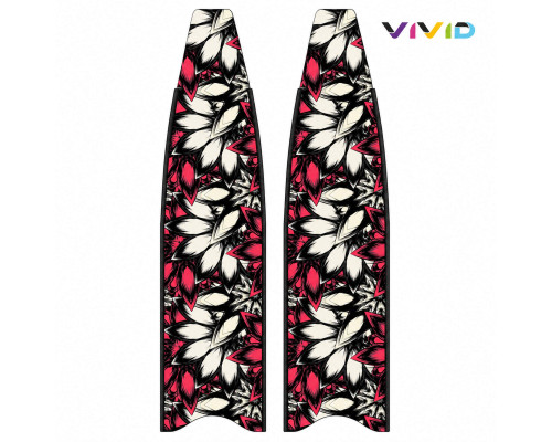 Лопасти стеклопластиковые LEADERFINS LIMITED EDITION FLORAL BLACK SOFT