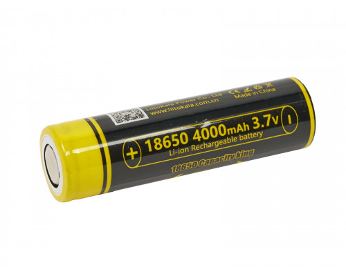 Аккумулятор LIITOKALA 18650 Li-ion, 4000 mA/h, 12А, черный