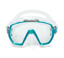 Маска TUSA FREEDOM ELITE, бирюзовая рамка, прозрачный силикон