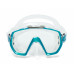 Маска TUSA FREEDOM ELITE, бирюзовая рамка, прозрачный силикон