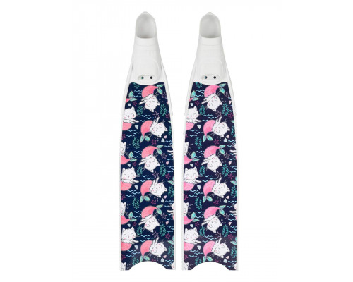 Ласты стеклопластиковые LEADERFINS MERMACAT LIMITED EDITION WHITE EXTRA SOFT