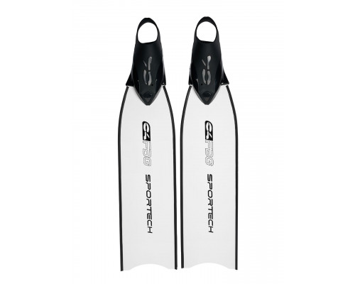 Ласты C4 SPORTECH SILICONE FBG WHITE, стеклопластик, 30/MEDIUM