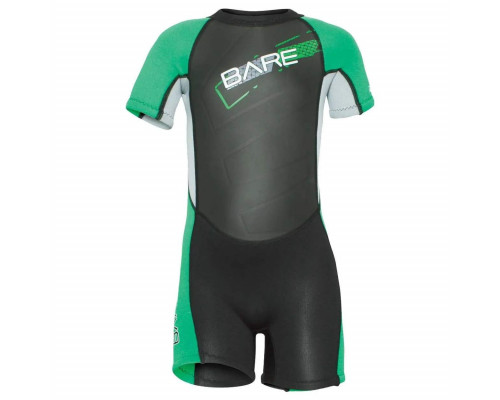 Гидрокостюм BARE TADPOLE SHORTY 2 мм, деский, зеленый