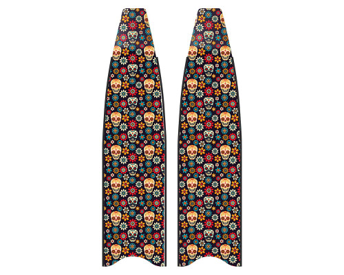 Лопасти карбоновые LEADERFINS LIMITED EDITION SKULLS BLACK MEDIUM