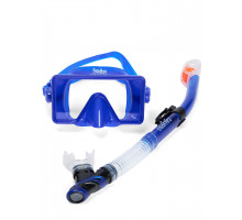 Набор для плавания SCUBA BROTHERS PANORAMIC BLUE, маска, трубка, сумка