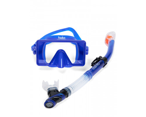 Набор для плавания SCUBA BROTHERS PANORAMIC BLUE, маска, трубка, сумка