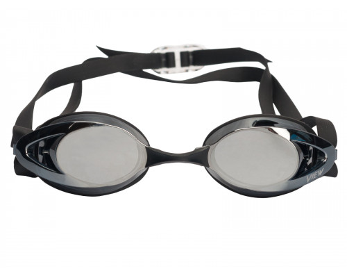 Очки для плавания VIEW SNIPER II, серая рамка/черный силикон, зеркальные линзы