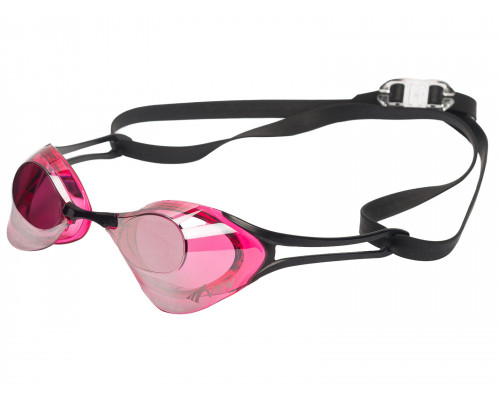 Очки для плавания VIEW BLADE ZERO, розовая рамка/ черный силикон, зеркальные линзы
