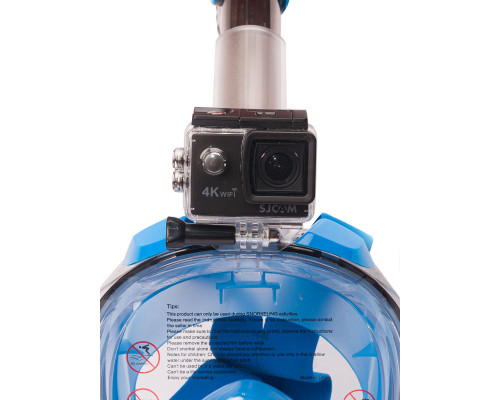 Маска полнолицевая SCUBA BROTHERS BEATLE SMOKY/BLUE, с креплением камеры GoPro