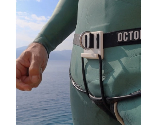 Лайнер с поясом для фридайвинга CNF OCTOPUS WHITE с бастросъемным карабином