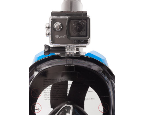Маска полнолицевая SCUBA BROTHERS BEATLE BLACK/BLUE, с креплением камеры GoPro
