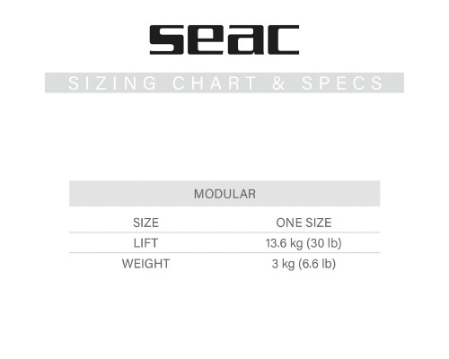 Жилет компенасатор BCD SEAC SUB MODULAR R.E.V. ONE SIZE