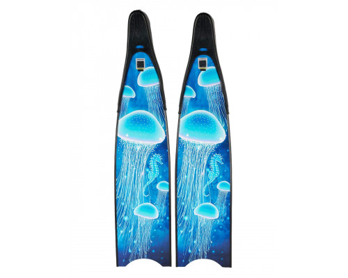 Ласты стеклопластиковые LEADERFINS MEDUSE LIMITED EDITION BLACK EXTRA SOFT