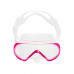 Маска TUSA INO, розовая рамка, прозрачный силикон