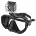 Маска SEAC SUB APPEAL PRO BLACK, с креплением камеры GoPro