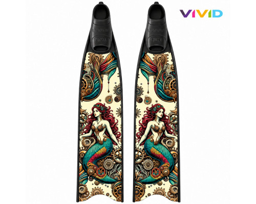 Лопасти стеклопластиковые LEADERFINS LIMITED EDITION STEAMPUNK MERMAID BLACK SOFT