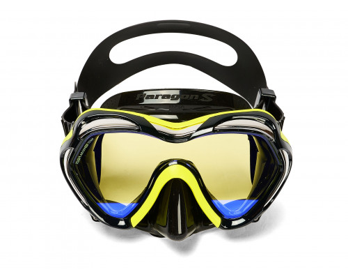 Маска TUSA PARAGON S, желтая рамка, черный силикон